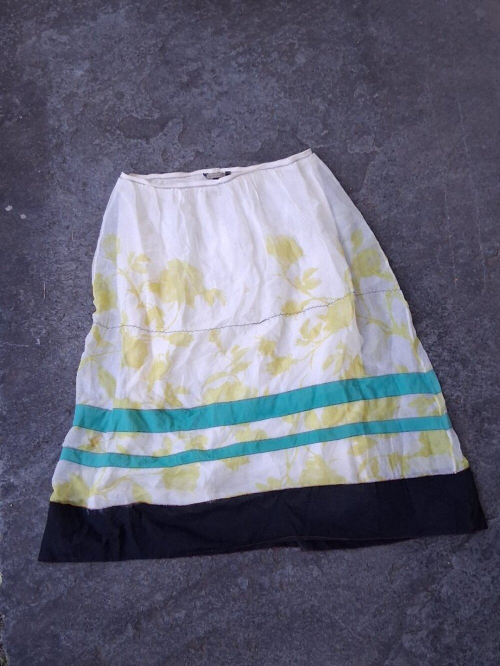 Rozae Nichols Vintage Silk Pull On Midi Skirt Small Rare